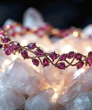 Pink Gem Stone Bracelet