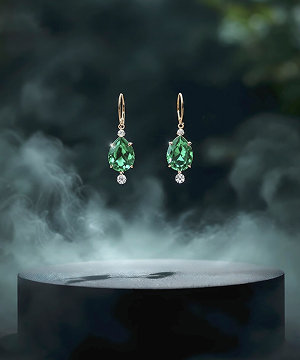 Green Gem Earrings